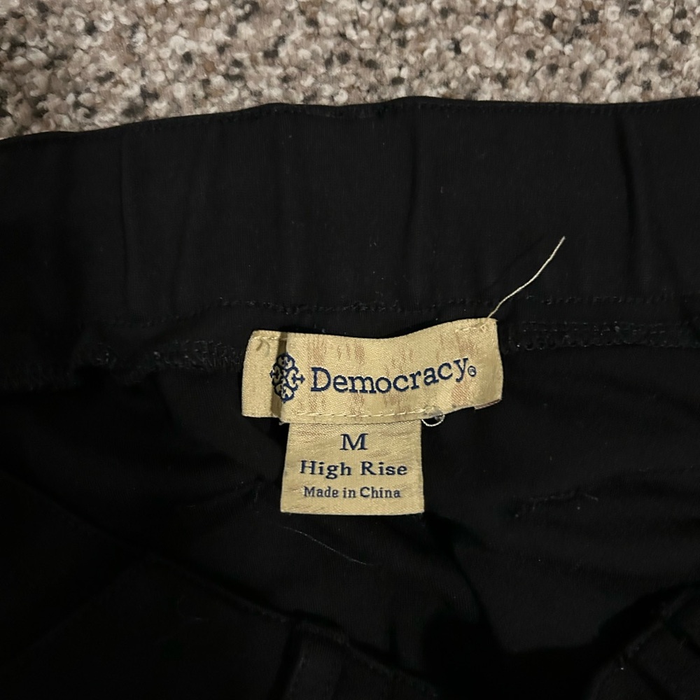 Democracy Black High Rise Pants